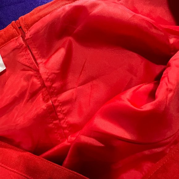 VTG📌90's Viscose Blend Fire Red Plus Size Pencil Maxi Skirt - Picture 11 of 14